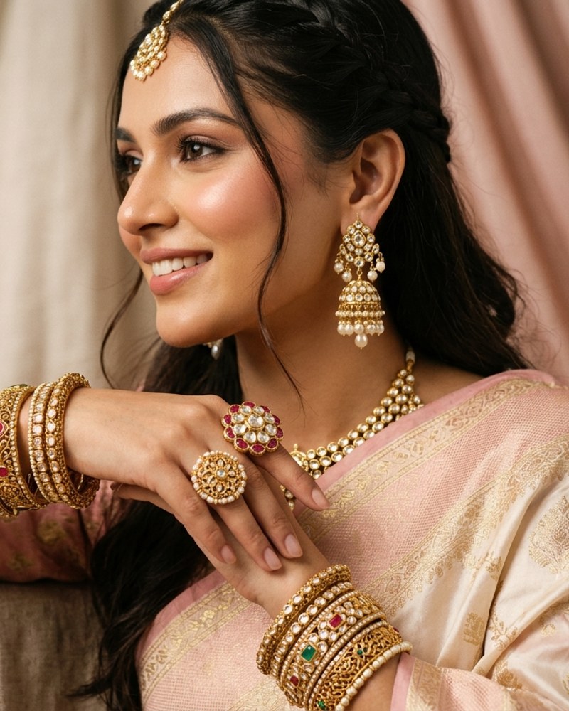 Samyukta Floral Filigree Adjustable Kada thumb 2